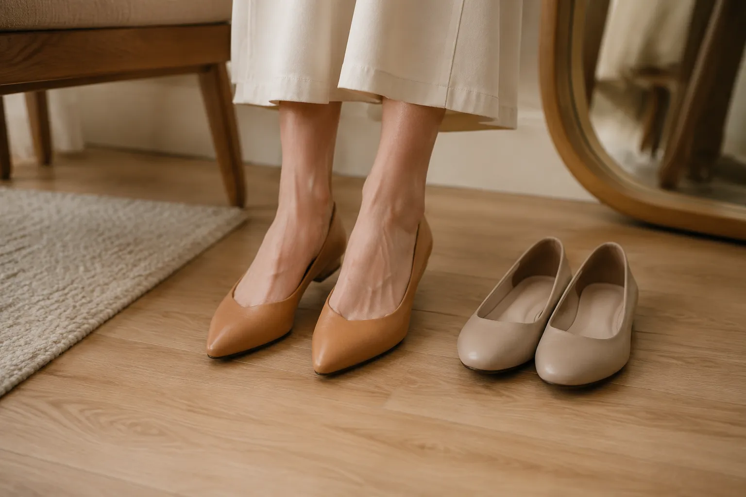 Sapatilha: bico fino ou arredondado? A escolha que define o look