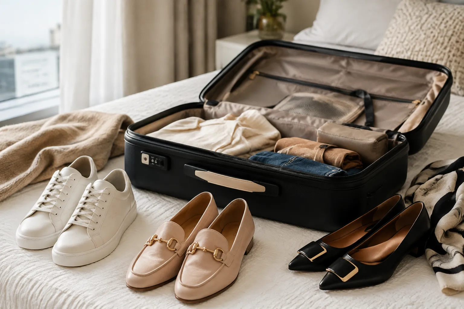 Sapatos de luxo para viajar: conforto e estilo na mala certa
